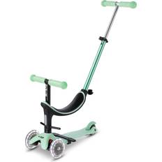Mini2Grow LED Wheels- 4in1 Scooter- Lean-to-Steer, Swiss Designed Scooter for Kids, Ages 1-6 Mint