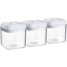 White Food Containers Argon Tableware Flip Lock Food Container 0.5L