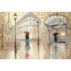 Three Posts 'To Metro' Julia Purinton Framed Art