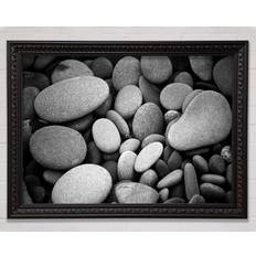 Ebern Designs Amazing Love Rock Black & White Framed Art 106.7x75.4cm