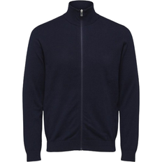 Slim-fit - XL Pullover Selected Berg Zip Up Cardigan - Navy Blazer