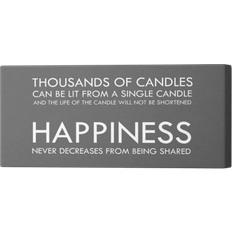 Happy Larry Happiness Never Decreases from Being Shared Grey Wall Decor 101.6x40.6cm