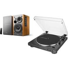 Maple Audio-Technica Bluetooth AT-LP60XBT Turntable Black Edifier R1280DB Speakers Package