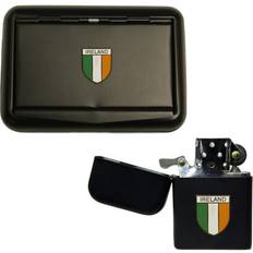 Lighters Knight Irish tricolour matte black tobacco stormproof lighter