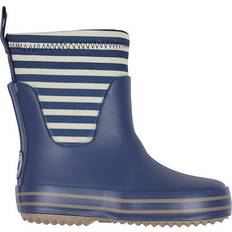 Organic Wellingtons Children's Shoes Wheat Kid's Printed Mist Rubber Boot - Indigo Stripe