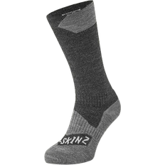 Hiking - Women Underwear Sealskinz All Weather Mid Length Sock - Black/Grey Marl