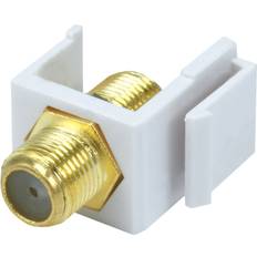 Monoprice Keystone Jack Modular F Type White - No Logo - White