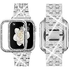 Compatible Apple Watch Band 41mm Bling Diamond Soft TPU Bumper