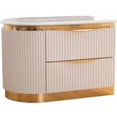 Polyester Tables Galaxy Contemporary Style 2-Drawer Bedside Table