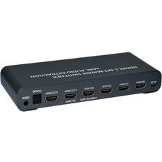 HDMI-Switch Kabler Nordic SGM-232 Matrix Switcher eARC Audio Extraction 2.1 4xHDMI - 2xHDMI/Optical/3.5mm/USB C Power F-F