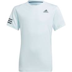 adidas Junior Club 3 Stripes Short Sleeve T-shirt - Blue