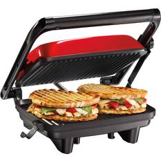 Sandwich Toasters Hamilton Beach Panini Press & Gourmet Sandwich Maker Red