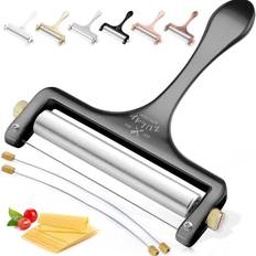 Silver Cheese Slicers Zulay Kitchen Adjustable Premium Stainless Steel Wire Cheese Slicer