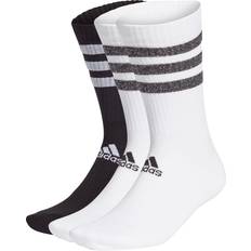 adidas Glam 3-stripes Cushioned Crew Sport Socks 3-pack - White/Black