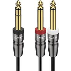 J&D 1/4 TRS Cable, Copper Shell 6.35mm