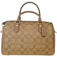 Coach Rowan Satchel In Signature Canvas - Khaki Saddle 2