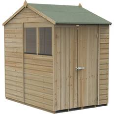 Forest Garden Beckwood 5×7 Reverse Apex Shed – 2 Windows – Double Door (Building Area )