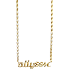 Baublebar Curb Chain Custom Nameplate Necklace - Gold