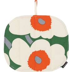 Blomstrede Grydelapper Marimekko Small Poppy Grydelap Orange, Grøn (22.5x22cm)