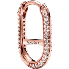 Pandora Roségoldauflage Ohrringe Pandora ME Pave Link Earring - Rose Gold/Transparent