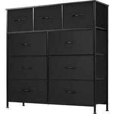 DUMOS Fabric Closet Organizer Black Kommode 30.5x101.6cm