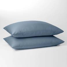 Dunelm Pure Cotton Standard Pillow Case Blue (76x48cm)