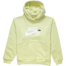 Nike Big Kid's SB Icon Fleece EasyOn Pullover Hoodie - Luminous Green/White