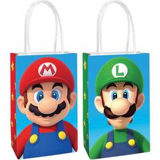 Party Supplies Amscan Super Mario Bros Birthday Party Printed Paper Bag, 8 Count