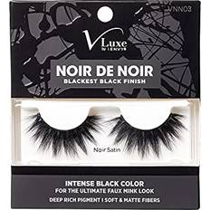 Matte False Eyelashes i-ENVY V-Luxe Noir De Noir False Eyelashes Blackest Black Finish, Weightless Volume and Curl False Lashes, Soft & Matte Fibers Noir Satin