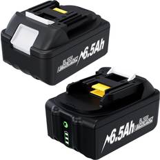 Bonacell Upgraded 6.5Ah 18V Replacement for Makita 18V Battery Compatible with Makita 18 Volt Battery BL1860 BL1850 BL1840 BL1830 BL1820 BL1815B LXT400 Cordless Power Tools 2Packs