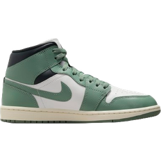 Green - Women Sneakers Nike Air Jordan 1 Mid W - Sail/Anthracite/Jade Smoke