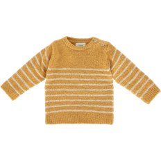 7AM Enfant Long Sleeve Striped Top - Amber & Ecru