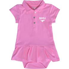 Polo Collar Bodysuits Children's Clothing Garb Baby's SMU Mustangs Caroline Cap Sleeve Polo Dress - Pink