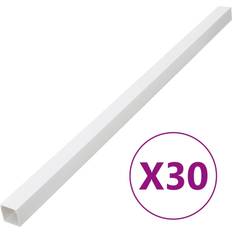 vidaXL Kabelkanaler 33 x 33 mm 30 m PVC