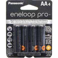 Panasonic eneloop pro AA Rechargeable NiMH Batteries 1.2V, 2550mAh, 4-Pack BK-3HCCA4BA