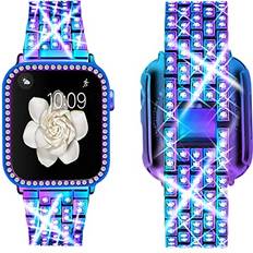 Compatible Apple Watch Band 40mm Jewelry Bling Diamond Strap &Soft TPU Protector Case