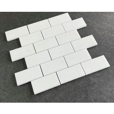 Porcelain Mosaic Tiles "ES Stone 2"" 4"" Marble Brick Joint Mosaic Wall & Floor Tile Marble H D