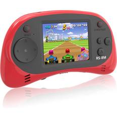 E-MODS GAMING Kids Handheld Games 16 Bit Retro Video Games Console with 220 HD Electronic Games 2.5'' LCD Portable Travel Games Entertainment Gifts for Boys Girls Ages 4-12 Classic Red