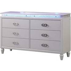 Polyester Chest of Drawers Galaxy Milky White Chest of Drawer