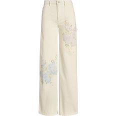 Florals - Women Jeans Polo Ralph Lauren Floral High-Rise Wide-Leg Jean - Mascarpone Cream Wash