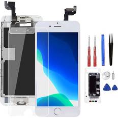 Replacement Screens Bsz4uov Screen Replacement for iPhone 6S White with Home Button and Camera, Bsz4uov 3D Touch Screen Digitizer Replacement for A1633, A1688, A1700,with Proximity Sensor Ear Speaker,Tempered Glass Repair Tools