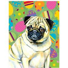 Garden & Outdoor Environment PatioPlus 40 Pug Easter Eggtravaganza House Flag