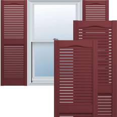 Window Shutters Ekena Millwork 12 Lifetime Vinyl Custom Cathedral Top Center Window Shutter