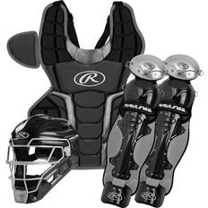 Baseball Rawlings Renegade Series Baseball Catcher's Set NOCSAE Certified Intermediate Ages 12-15 Black/Silver