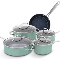 NuWave 9pc Healthy Duralon Cookware Set with lid