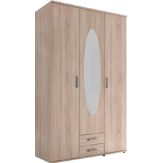 Meubles Stella Trading Oval Mirror Brown Wardrobe 120x195cm