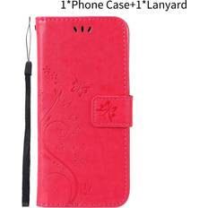 Dinamr Red For Samsung A52 4g 5g A52s Phone Case Holder Flip Stand Leather Wallet Cover