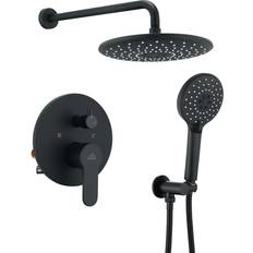 Casainc 1-Spray Patterns Mount Shower Black