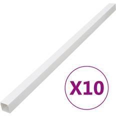 Materiales de Instalación Eléctrica vidaXL Canaletas para cables PVC 33x33 mm 10 m Blanco