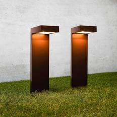 Battery-Powered Pole Lighting Enchanted Spaces Modern Solar Bronze Pole Lighting 15" 2